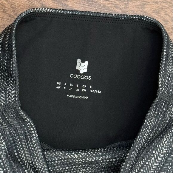 Ododos High Waist Black Gray Leggings Workout Yoga Size S - Picture 6 of 8